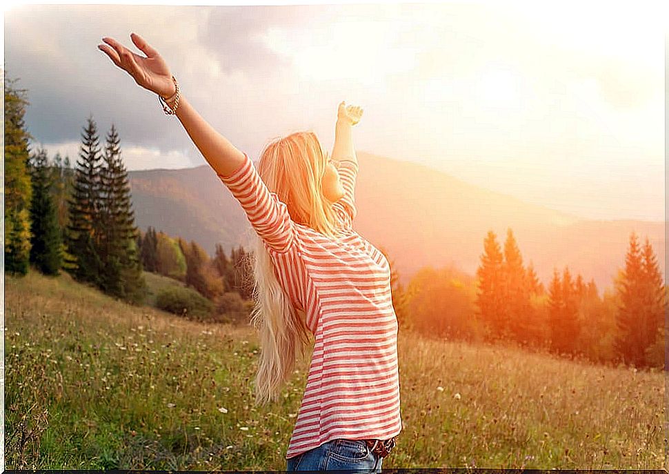 Woman representing psychological well-being