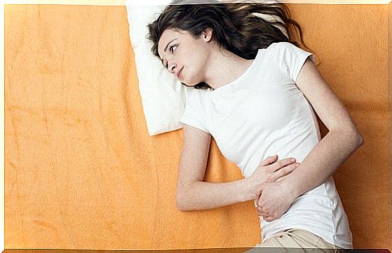 Girl suffering from premenstrual syndrome