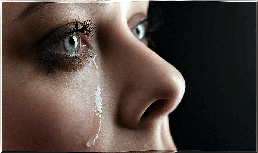 crying woman symbolizing when an ex rebuilds his life